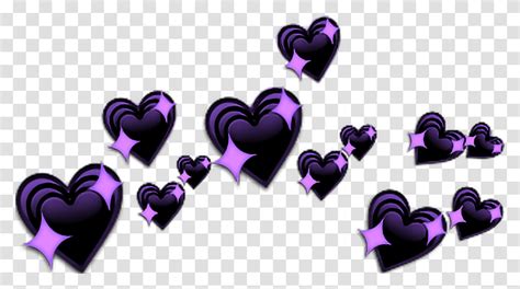 Freetoedit Hearts Heart Black Emoji Ftestickers Heart Hand Transparent