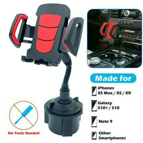 Car Cup Phone Holder Universal 360° Adjustable Car Gooseneck Cup Holder