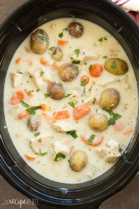 Transfer the chicken out of the dutch oven to a plate. Slow Cooker Garlic Parmesan Chicken Stew Recipe