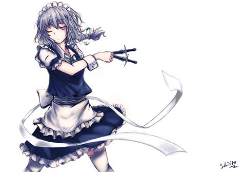 Video Games Touhou Dress Maids Weapons Izayoi