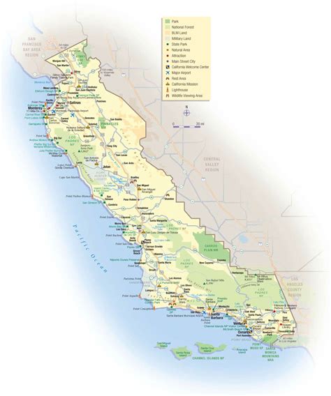California Coast Map Topographic Map Of Usa With States