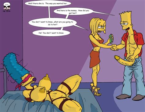 Rule 34 Ball Gag Bart Simpson Blindfold Bondage Frogtie Gag Incest Male Marge Simpson Mother