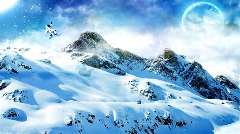Free Download Download Planet Over Snowy Mountains Wallpaper 1920x1080