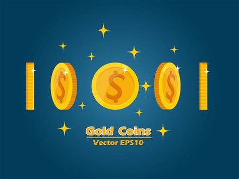 Premium Vector Gold Coins Vector Eps10 Icon With Dollar Sign Color
