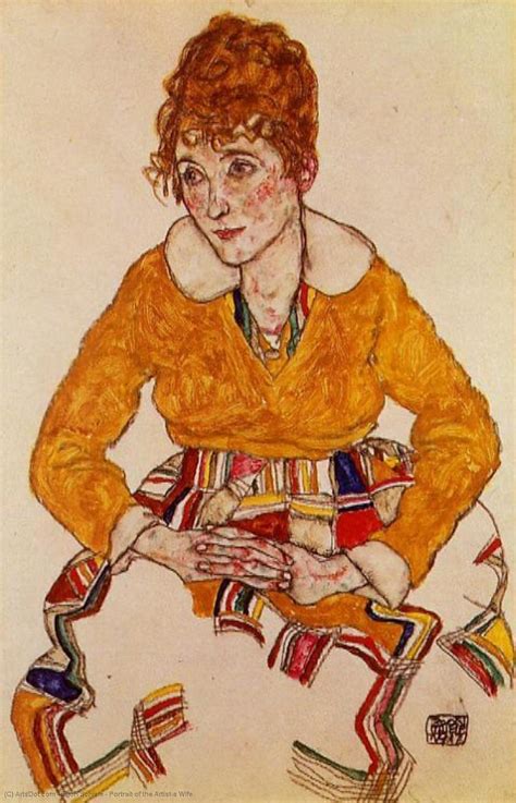 Artwork Replica Portrait Of The Artist S Wife 1917 By Egon Schiele
