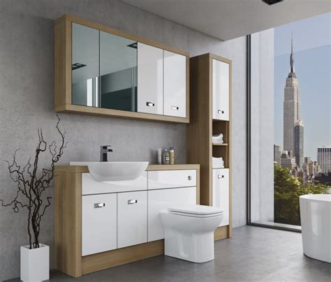 A collection of modern bathroom furniture that includes wall mounted and floor standing vanities, with drawers or doors. Ideas | Modern Bathroom Fitted Furniture - Bluewater Bathrooms & Kitchens