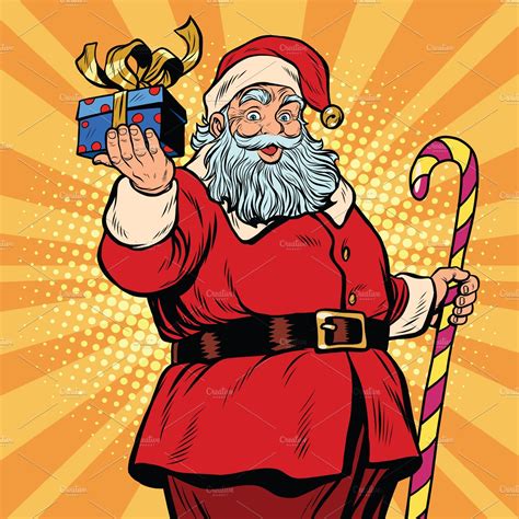 Santa Claus With A T Illustrator Graphics ~ Creative Market