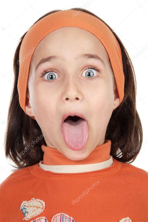 Girl Sticking Out Her Tongue Stock Photo By Gelpi