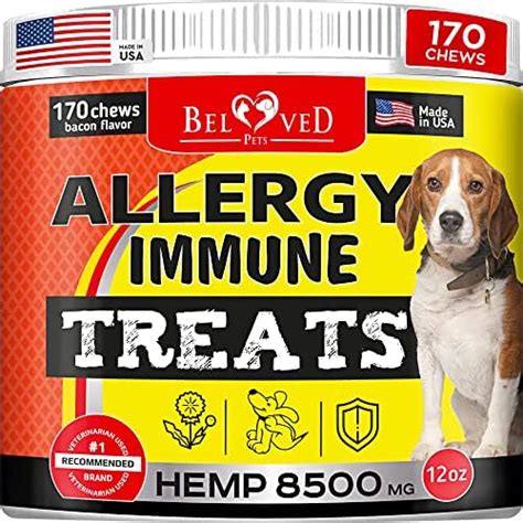 Dog Allergy Relief Immune Supplement 170 Chews Anti Itch And Skin Hot
