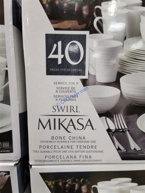 Costco Mikasa Awirl Piece Bone China Dinnerware Set Name