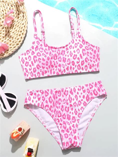 Girls Leopard Bikini Swimsuit Swimsuits Bikini Swimsuits Swimsuits