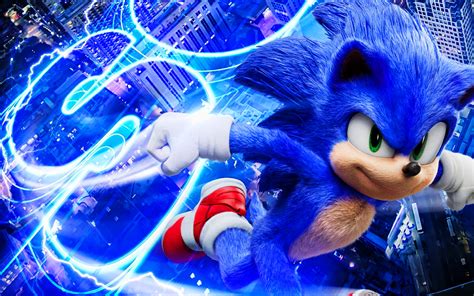 Download Wallpapers Sonic Lightings Sonic The Hedgehog 2020 Movie