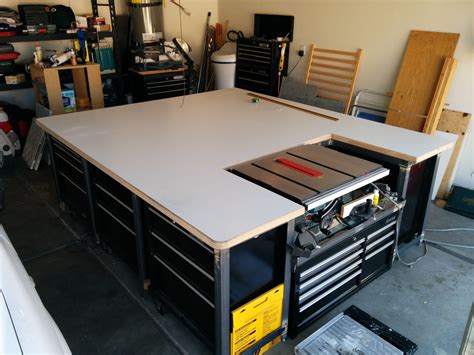 Making The Most Of Your Garage With A Work Table - Garage Ideas