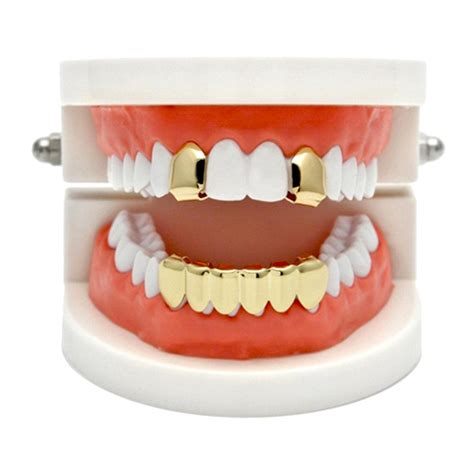 A single gold crown for a tooth can easily while 24k pure gold teeth are the most lustrous and will not tarnish, they are also delicate. Cool Gold Grillz 24k Plated Teeth Mouth Grills Bling Hip Hop Gangsta Gangster UK | eBay