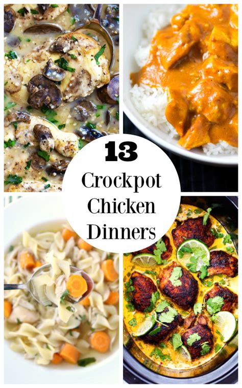 Crockpot dinners easy fall recipes families will love! 13 Crockpot Chicken Dinner Ideas | Make and Takes