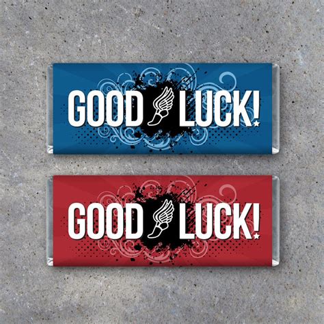 All orders are custom made and most ship worldwide within 24 hours. Track / Cross Country GOOD LUCK Candy Bar Wrapper - DIY ...