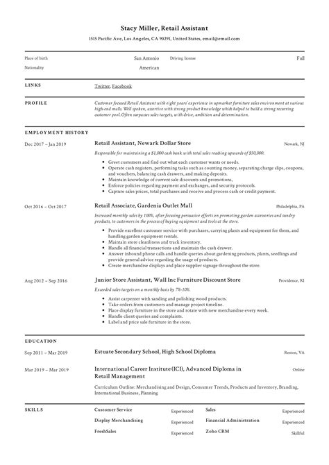 Create an administrative assistant resume that lands you the interview with our free examples and writing tips. 12 Retail Assistant Resume Samples & Writing Guide ...