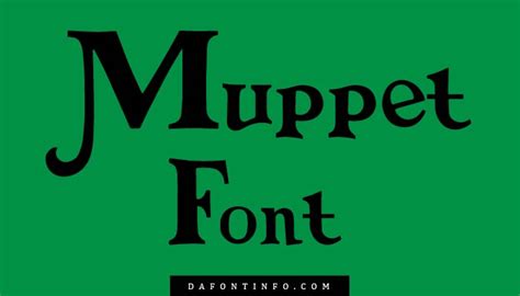 Muppet Font Free Download Dafontinfo