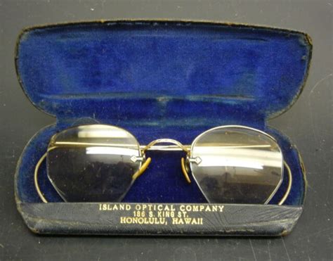 Wwii Ao Pearl Harbor 12 K Gf Eyeglasses In Original Honolulu Hi Case Ebay