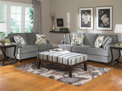 Wide plank grey floors of any shade are a fantastic base for a very modern or minimalist style. Gray Living Room for Minimalist Concept - Amaza Design