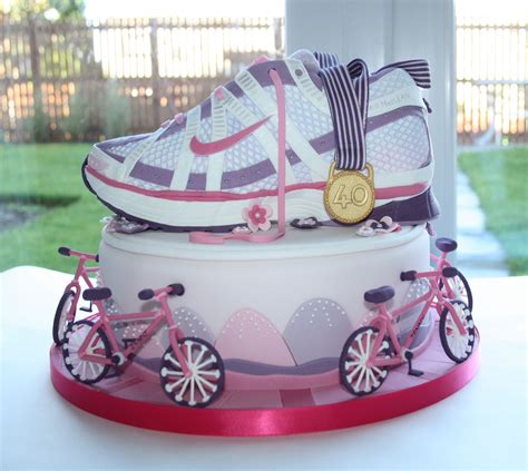 More 40th birthday cards to make them smile. I made this ladies running shoe / trainer cake for my friend's 40th birthday. It is all edible ...