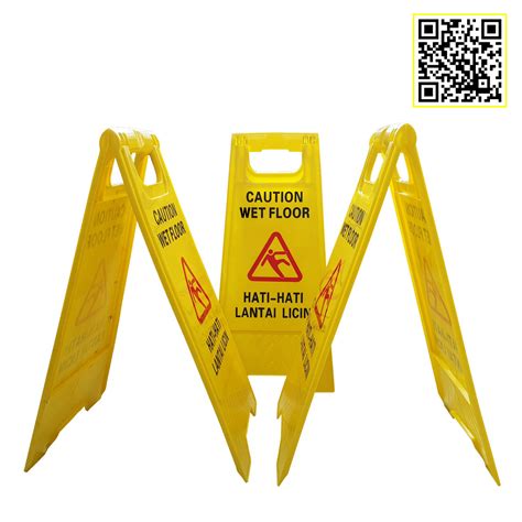 Warning Sign Wet Floor Papan Peringatan Lantai Basah Licin Caution