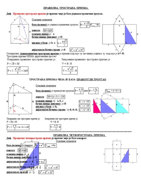 Prizma Piramida Valjak Kupa Lopta Sve Formule