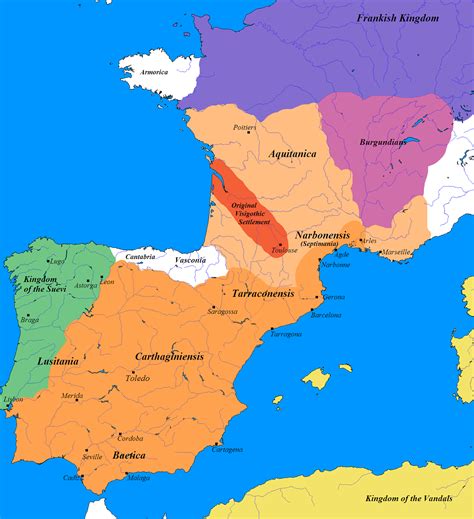 Visigodos Reino De Toledo Visigoth European History Historical Maps