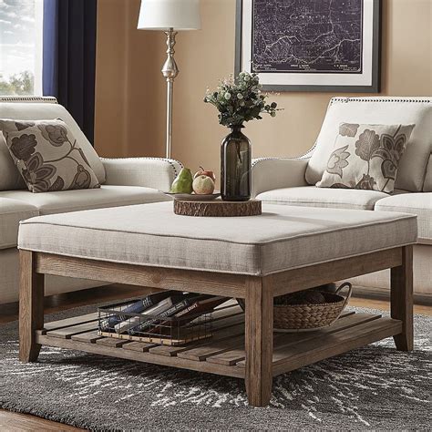 Homevance Upholstered Coffee Table Upholstered Coffee Tables Coffee