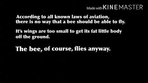 According To All Known Laws Of Aviation Bee Movie Remake Youtube