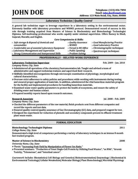 laboratory technician resume template premium resume
