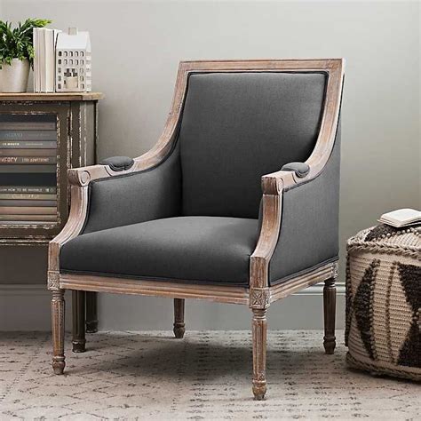 Maybe you would like to learn more about one of these? McKenna Solid Dark Gray Accent Chair | Blue accent chairs ...