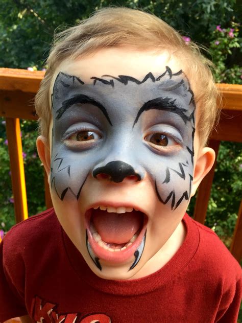 How To Paint A Wolf Face For Halloween Gails Blog