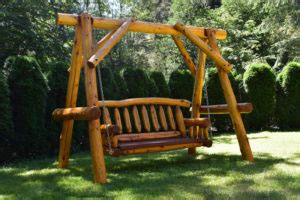 We have the rustic cedar furniture you are looking for at aroostook fence co. rustic cedar porch swing | Marisa Enterprises