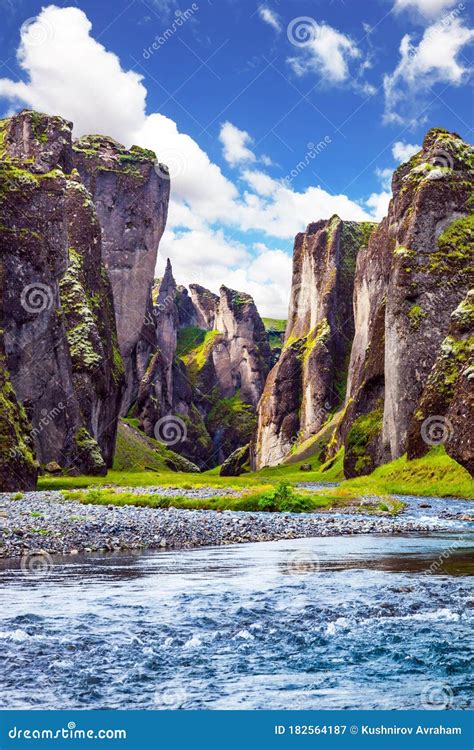 Canyon Of Tales And Legends In Iceland Stock Image Image Of Outdoors