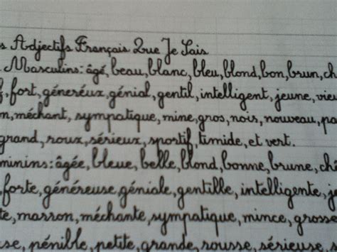 French Cursive French Handwriting Cursive Calligraphy Improve Your