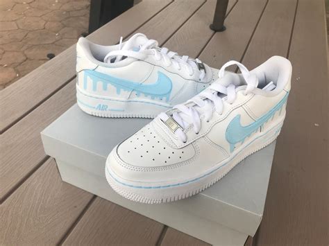 Painted Nike Air Force 1 Drip Painted Women Nikes Drip Etsy