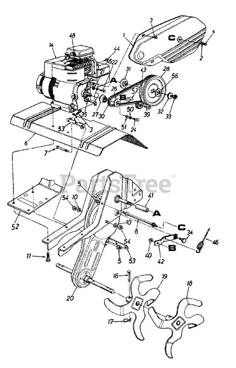 Mtd Yard Machine Tiller Parts Diagram