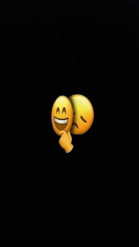 Sad Emoji With Black Background