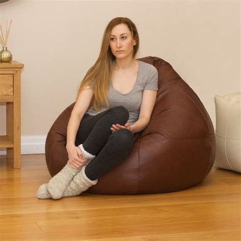 Amazon Com Ample Decor Large Leatherette Bean Bag Covers Only Ideal For