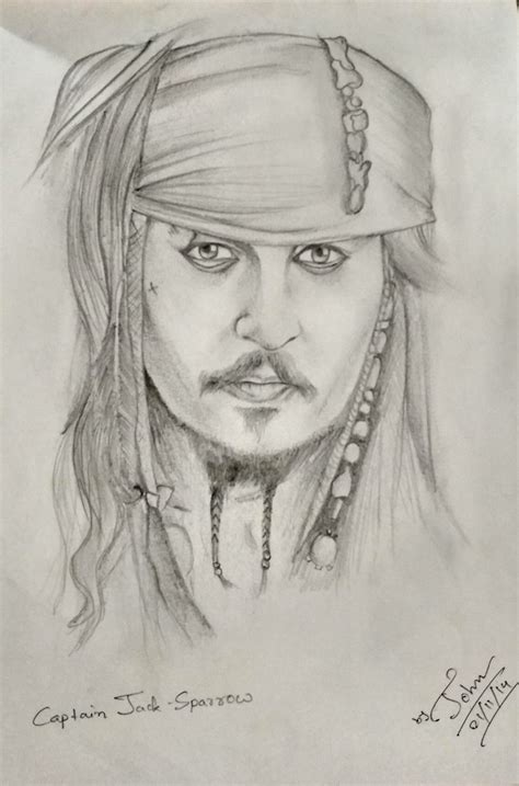 Johnny Depp Captain Jack Sparrow Sketch By Ehmad Aziz Caribbean Art Pirates Of The Caribbean