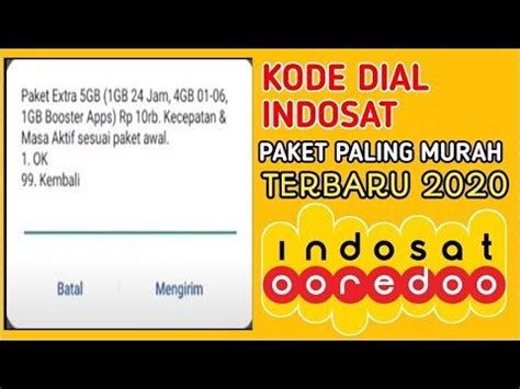 Kuota internet gratis 1gb di bulan pertama pemakaian. 2 KODE DIAL INDOSAT MURAH 2020 INTERNET MURAH - YouTube