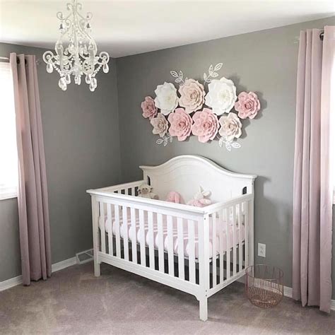 With baby room decorating ideas, use warm or bright blues and steer away from dark blue. Simple and pretty!🌸 Via @abbielu_handmade | Baby girl ...