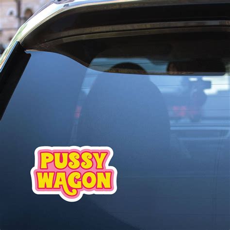 retro pussy wagon hippie sticker car bumper decals etsy australia