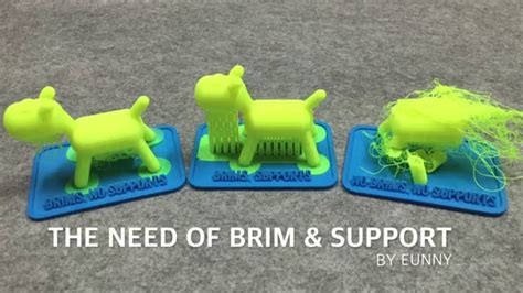 The Need Of Brim And Support For Learning Fdm 3d Printer Youtube