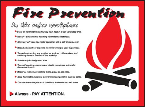 Safety Posters Fire Prevention In The Safer Workplace