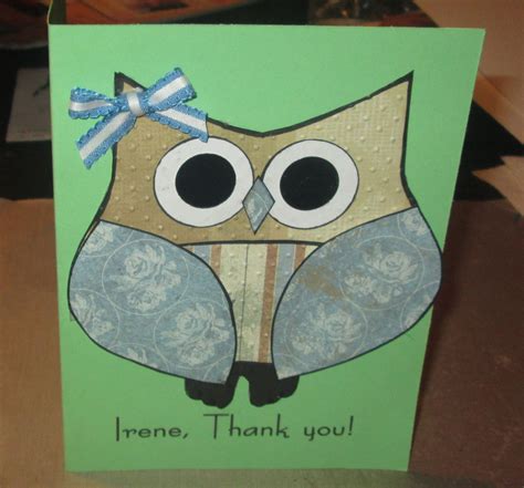 Owl Thank You Card Borrowed From Another Pinner Cards Thank You