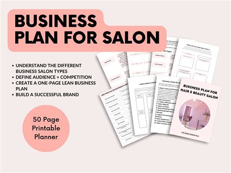 Business Plan For Salon Hair And Beauty Salon Planner Small Business