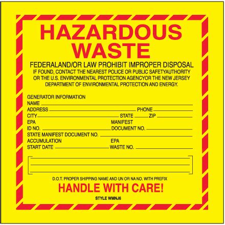 Packing materials can include foam inserts to absorb shock, absorbents and plastic bags to contain spills or leaks, and packing tape to secure the box. Accomplished free printable hazardous waste labels | Mason ...