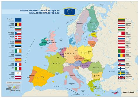 European Union Countries Pounds And Euros Each Member State Is